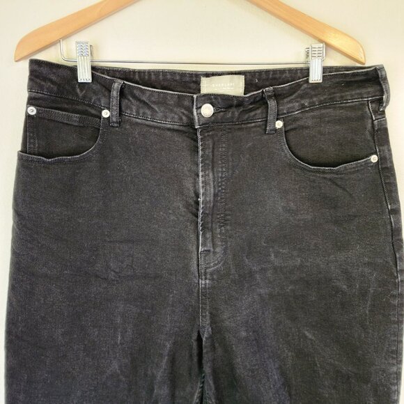 Everlane The Curvy Way High Jeans Straight Leg Women 33R Organic Cotton Black - Picture 6 of 13